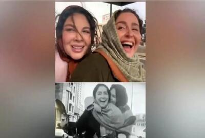  سکانس شاد/ژاله صامتی و عشقش چه کیفی پشت موتور میکنند/چه تیکه ای به پسرا میندازه