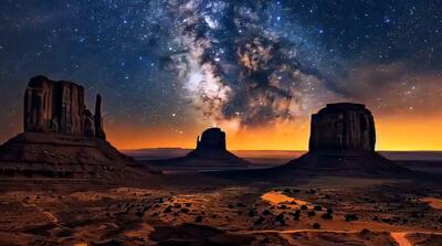  طلوع شگفت‌انگیز راه‌شیری بر قلب دره اسطوره‌ها