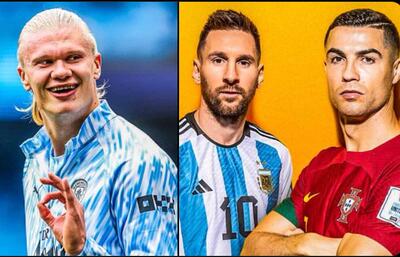  مقایسه نرخ گلزنی ارلینگ هالند با مسی، رونالدو و امباپه در تیم ملی / عکس