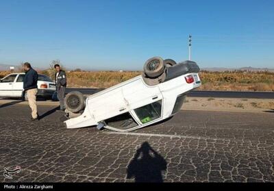  پراید حادثه‌ساز عامل ترافیک جاده قزوین_همدان - تسنیم