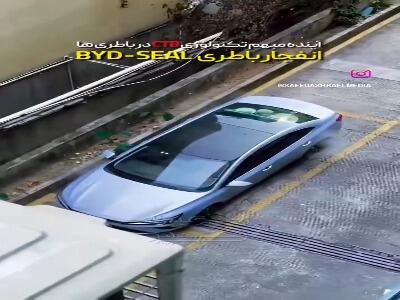  لحظه هولناک انفجار باطری خودروی برقی چینی!