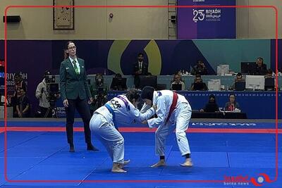  برنز جوجیتسو ریاض بر گردن یاسمین نظری