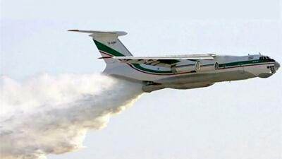  فیلم/ آغاز عملیات هوایی مهار آتش‌سوزی جنگل چالوس با هواپیمای ایلوشن