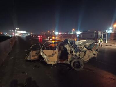  واژگونی خودرو در محور فولادشهر _ فلاورجان، ۲ کشته و ۲ زخمی برجا گذاشت