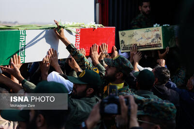  خاکسپاری پیکر دو شهید گمنام در ۲ نقطه شیراز