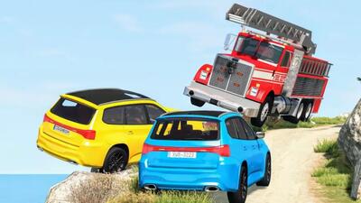  کارتون ماشین بازی جدید | سقوط ماشین های رنگارنگ