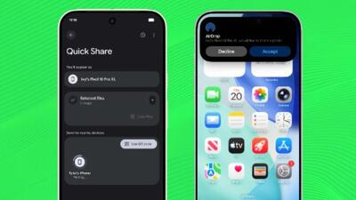  Quick Share بالاخره با ایردراپ اپل سازگار شد
