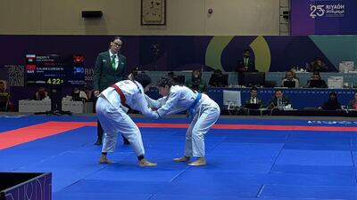  صعود یاسمین نظری به مرحله نیمه نهایی مسابقات جوجیتسو +فیلم