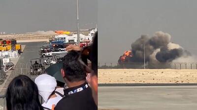  لحظه سقوط جنگنده هندی در امارات از دو زاویه