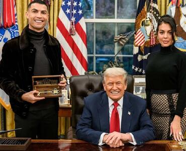  جورجینا رودریگز در دفتر کار ترامپ