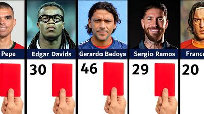  رکوردداران دریافت کارت قرمز در تاریخ فوتبال؛ با حضور راموس، بدویا، توتی و داویدز