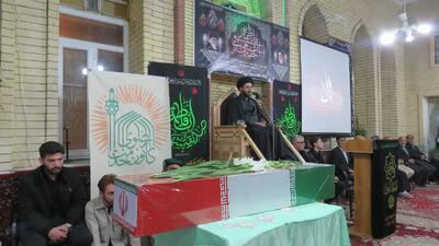  وداع هریسی‌ها با شهید گمنام هشت سال دفاع مقدس