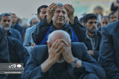  عکس/ نماز باران در مسجد جمکران