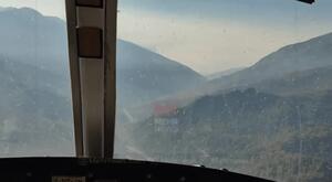  نخستین تصاویر هوایی از جنگل‌های آتش‌گرفته الیت