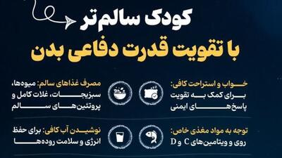  کودک سالم‌تر با تقویت قدرت دفاعی بدن