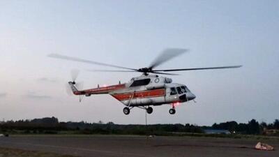  ۱۲ سورتی پرواز بالگردهای هلال‌احمر برای اطفای حریق جنگل‌های الیت چالوس