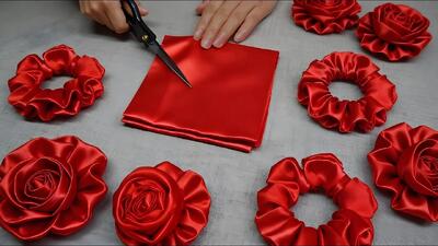  با تکه های پارچه کش مو درست کنید / من روزی ۵۰ تا درست میکنم و همه را میفروشم