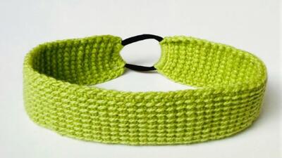  آموزش بافت هدبند (توربان) با قلاب با روش ساده و قابل فهم