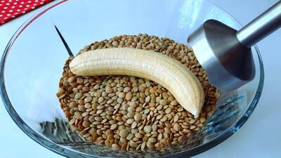  شام امشب را با عدس و موز درست کنید / غذایی سالم و خوشمزه با عدس موز