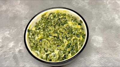  طرز تهیه اسفناج خامه ای ساده و خوشمزه