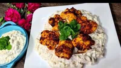  طرز تهیه خوراک بادمجان و گل کلم جدید و خوشمزه