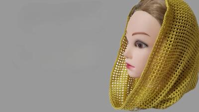  آموزش بافت شال رینگی چهار فصل،بدون درز با قلاب