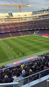  تشویق شدید مسی در نیوکمپ جدید توسط هواداران بارسلونا