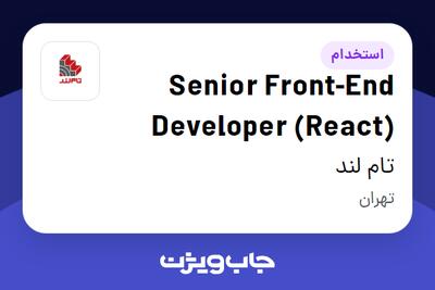  استخدام Senior Front-End Developer (React) در تام لند