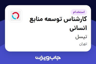  استخدام کارشناس توسعه منابع انسانی در تپسل