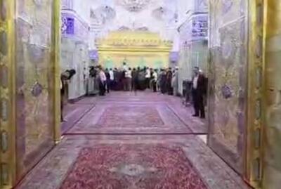 فیلم/ فرش‌های حرم حضرت عباس(ع) تعویض شد