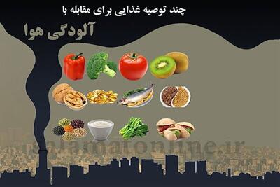  زمان آلودگی هوا و غذاهایی مفید و مضر / کدام ویتامین‌ها بهترین دشمن هوای ناسالم هستند؟ / فست فودها ممنوع