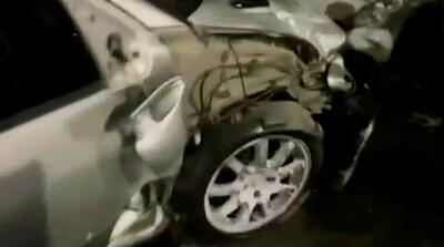  کنده شده موتور پژو 206 در یک تصادف!