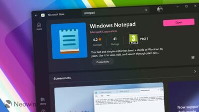  مایکروسافت قابلیت ساخت جدول را به Notepad اضافه کرد