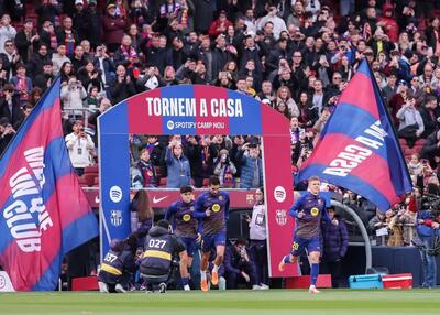  جشن بزرگ بارسا در بازگشت به معبد فوتبال