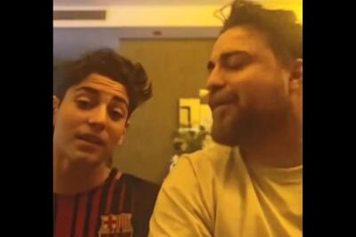  همخوانی بابک جهانبخش و پسرش (فیلم)