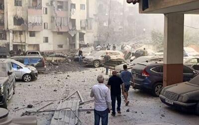  تصاویر هولناک از حمله امروز اسرائیل به بیروت