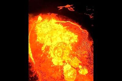  فوران آتشفشانی که یک پهپاد هزار دلاری را بلعید