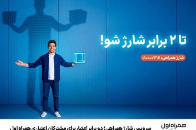  سرویس شارژ همراهی؛ دو برابر اعتبار برای مشترکان اعتباری همراه اول