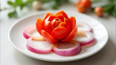  تزیین گوجه فرنگی زیبا برای بشقاب های سالاد شیک