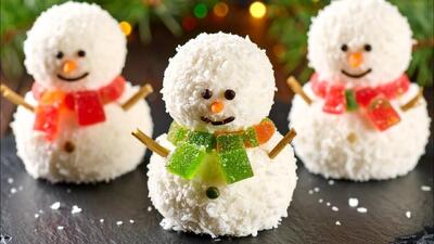 نحوه ساخت آدم برفی در ۵ دقیقه برای میز شب یلدا