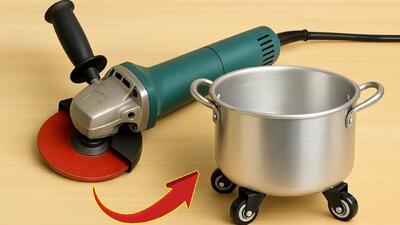  سیمان را در قابلمه های قدیمی بریزید. هر خانه ای به این نیاز دارد