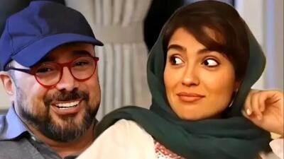  ژست عجیب و بامزه مونا کرمی و سپند امیرسلیمانی در پشت‌صحنه نمایش باران اسیدی