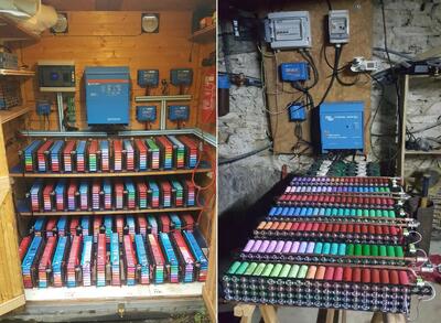  مردی که خانه‌اش را با بیش از ۱۰۰۰ باتری لپ‌تاپ روشن نگه داشت!