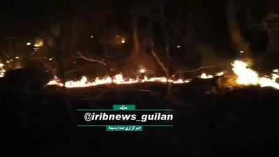  مهار کامل آتش‌سوزی در ارتفاعات لوندویل آستارا + فیلم