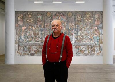  علی اکبر صادقی و شام شاهانه در کلکسیون رها گالری/ زادروز ۸۸ ساگی استاد