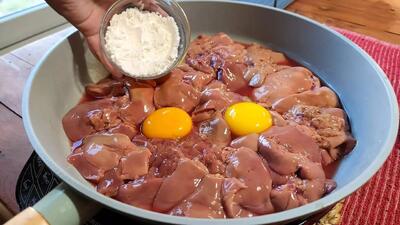  آموزش غذای خوشمزه آمریکایی با جگر مرغ و پیاز ارزان و سریع