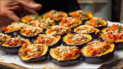  آموزش آشپزی | طرز تهیه غذای سریع و ارزان با بادمجان به سبک ایتالیایی