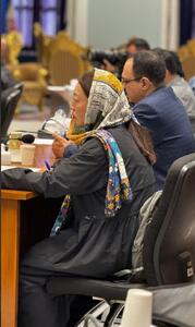  روسری جالب خبرنگار چینی در تهران! + عکس