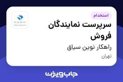  استخدام سرپرست نمایندگان فروش در راهکار نوین سیاق