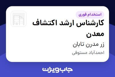  استخدام کارشناس ارشد اکتشاف معدن در زر مدرن تابان